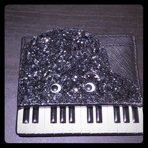 Kate Spade card holder leather piano, brand new